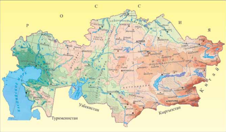 На какой территории находится казахстан